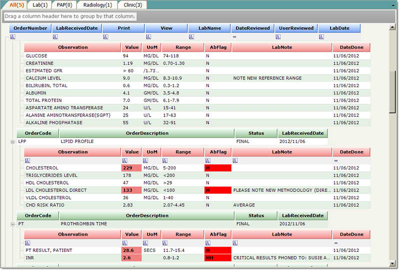 AXEIUM LabCorp certified Lab order and result interface